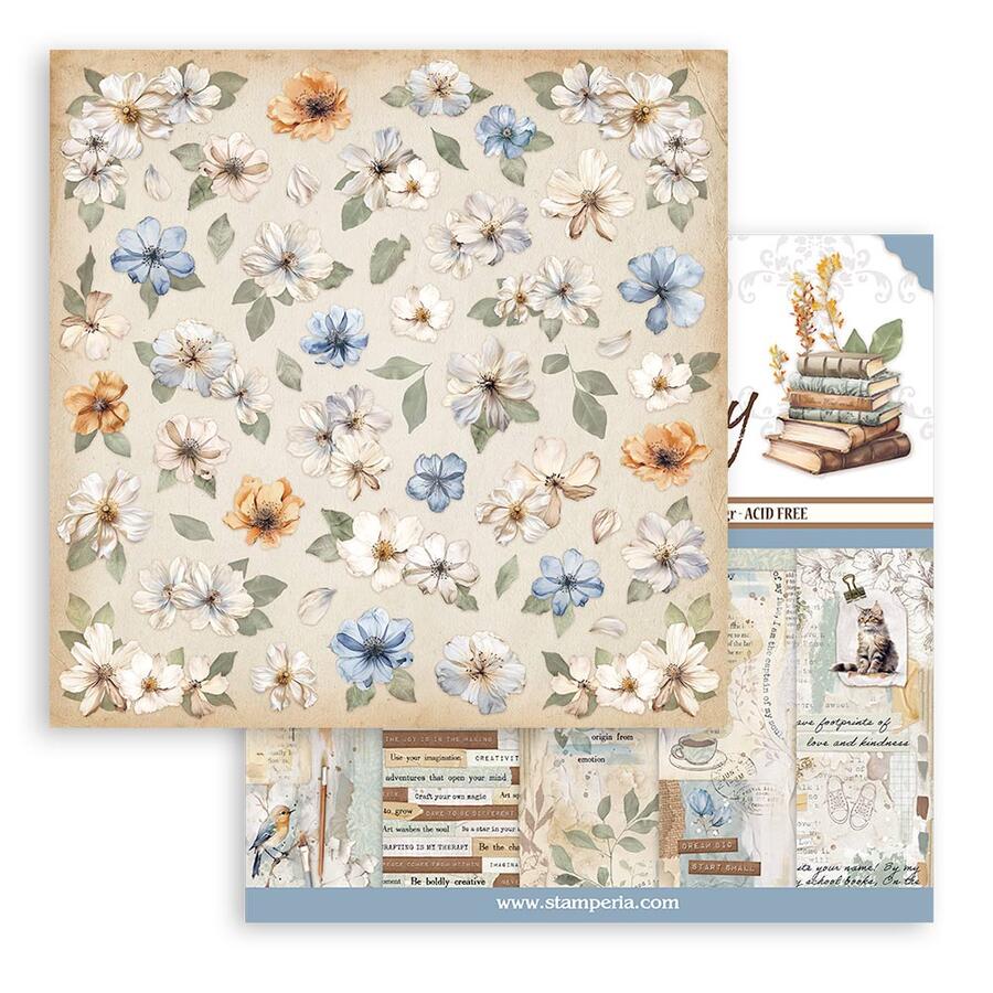 Blocco 10 fogli 30,5 x 30,5 Double Face Secret Diary