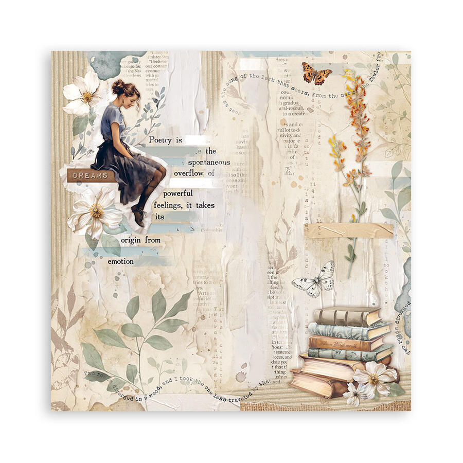 Blocco 10 fogli 30,5 x 30,5 Double Face Secret Diary