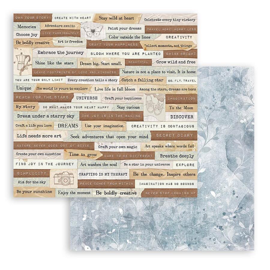 Blocco 10 fogli 30,5 x 30,5 Double Face Secret Diary