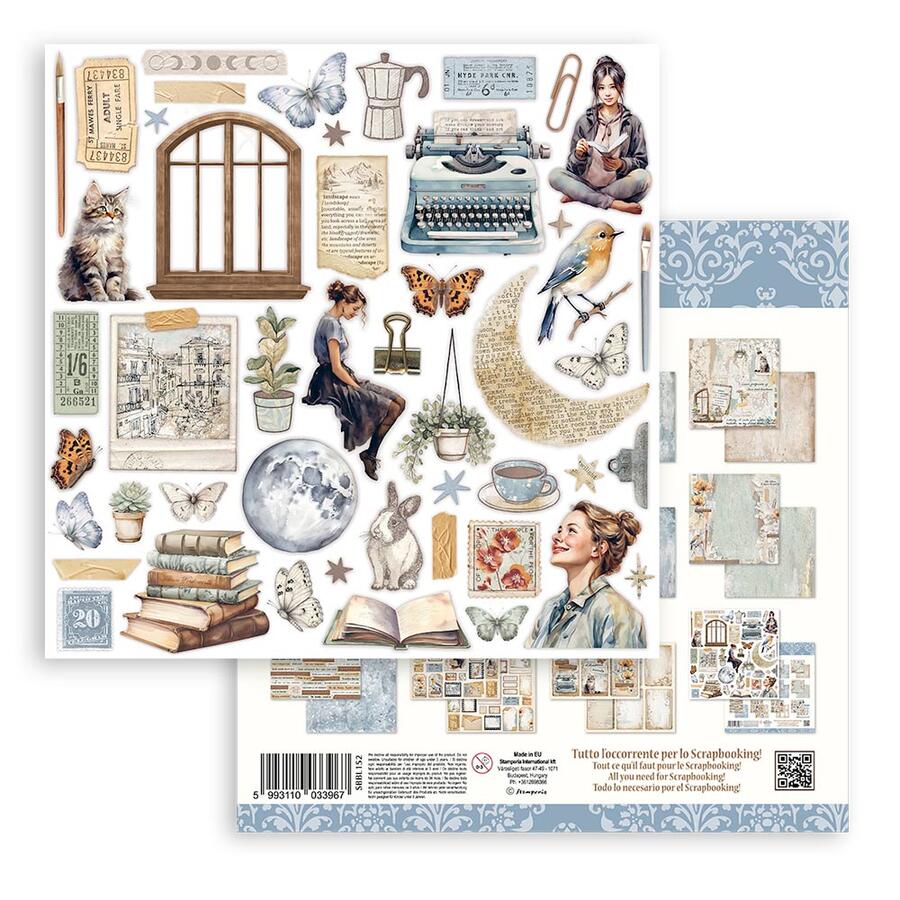 Blocco 10 fogli 30,5 x 30,5 Double Face Secret Diary