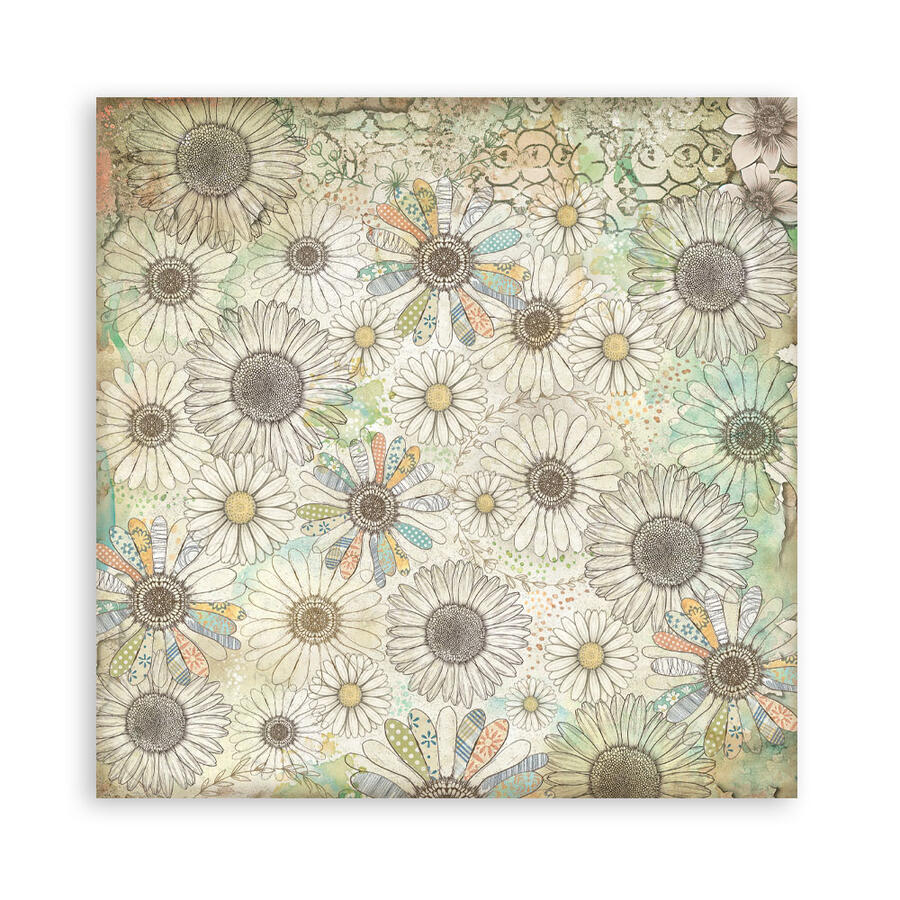 Blocco 10 fogli 30,5 x 30,5 Double Face Daisy Art