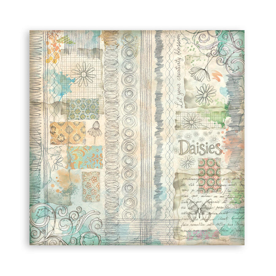 Blocco 10 fogli 30,5 x 30,5 Double Face Backgrounds Daisy Art