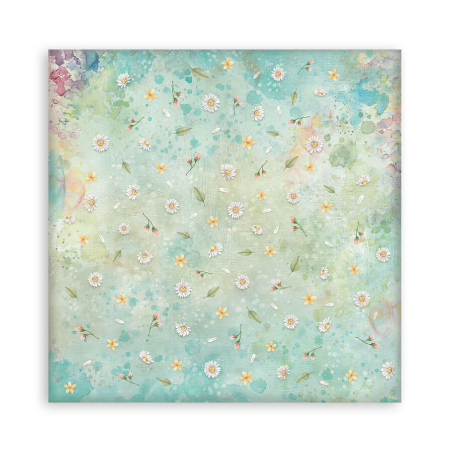 Blocco 10 fogli 20,3 x 20,3 Double Face Backgrounds Daisy Art