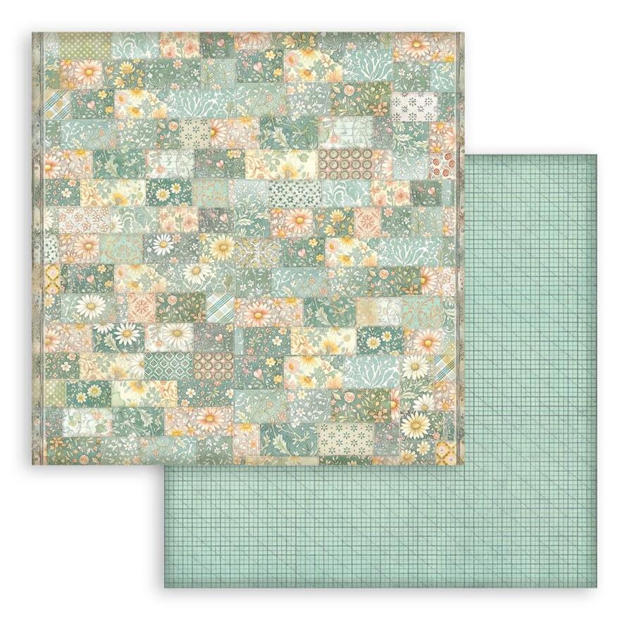 Blocco 10 fogli 20,3 x 20,3 Double Face Backgrounds Daisy Art