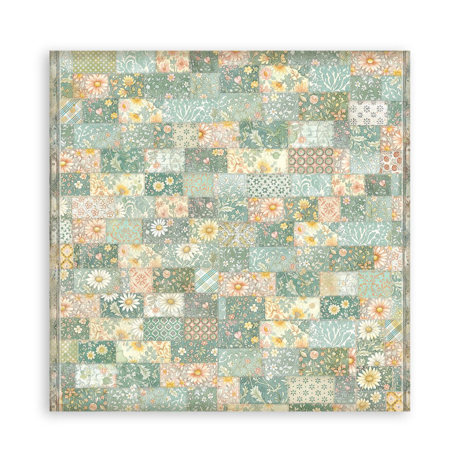 Blocco 10 fogli 20,3 x 20,3 Double Face Backgrounds Daisy Art