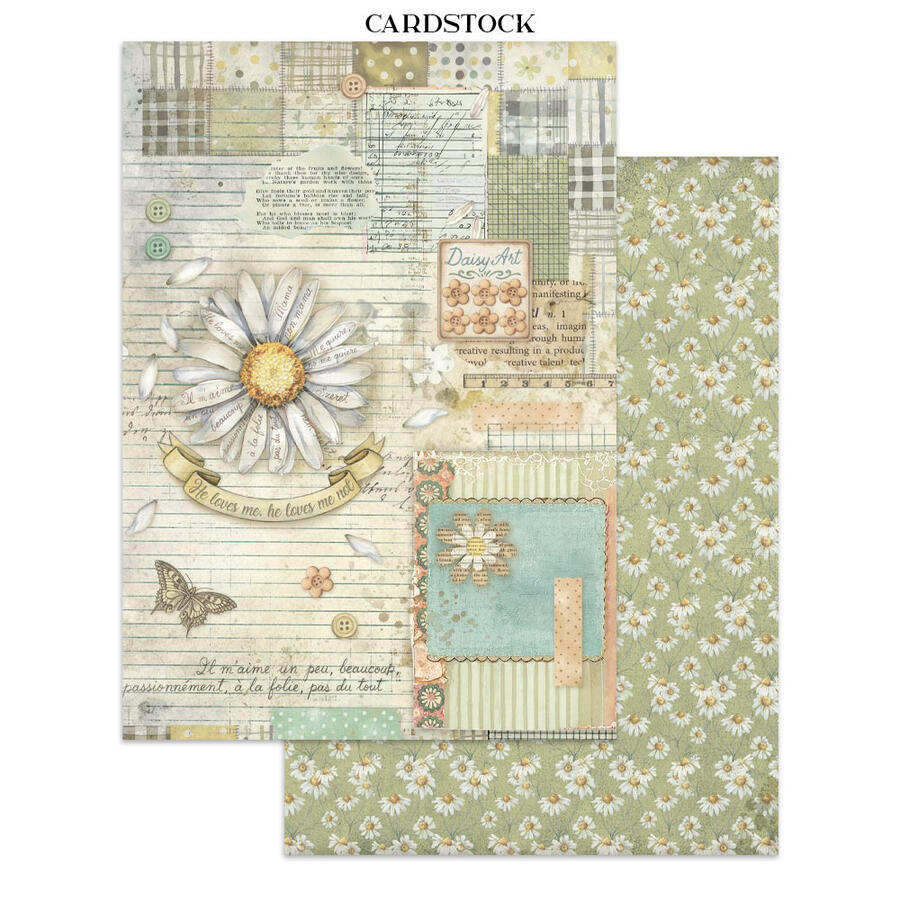 Junk Journal stickers, cut-outs, backgrounds Daisy Art