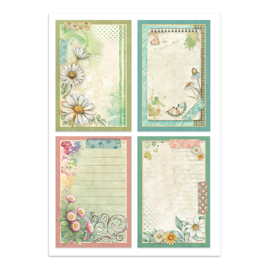 Junk Journal stickers, cut-outs, backgrounds Daisy Art