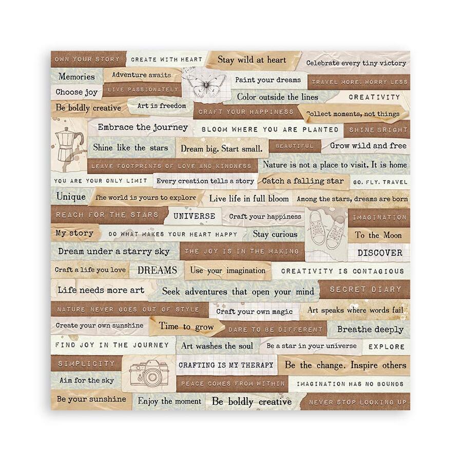 Blocco 10 fogli 20,3 x 20,3 Double Face Secret Diary