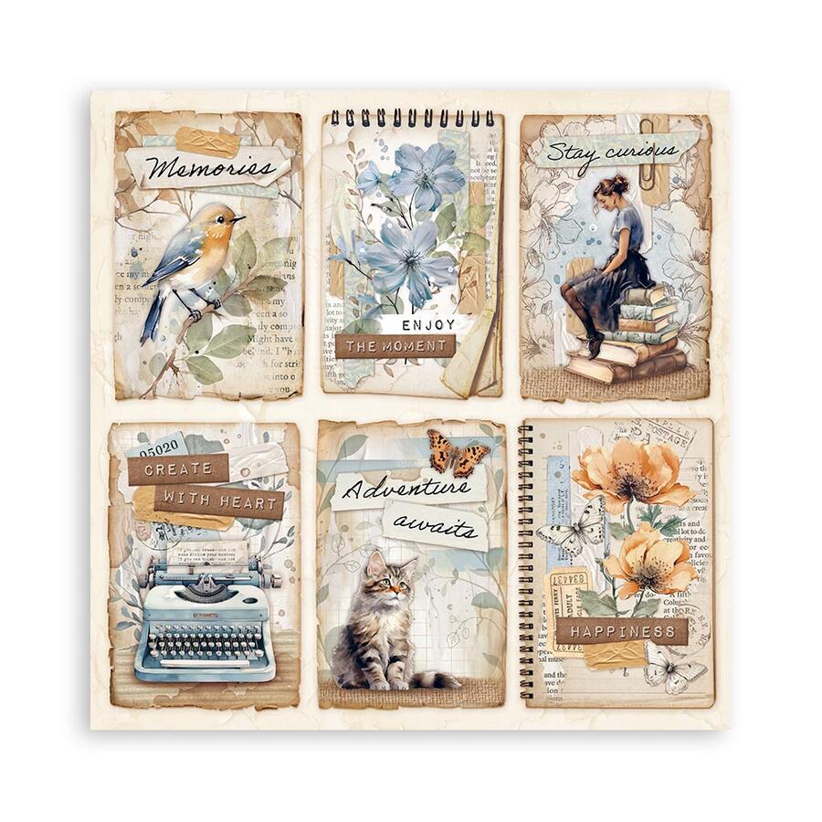 Blocco 10 fogli 20,3 x 20,3 Double Face Secret Diary