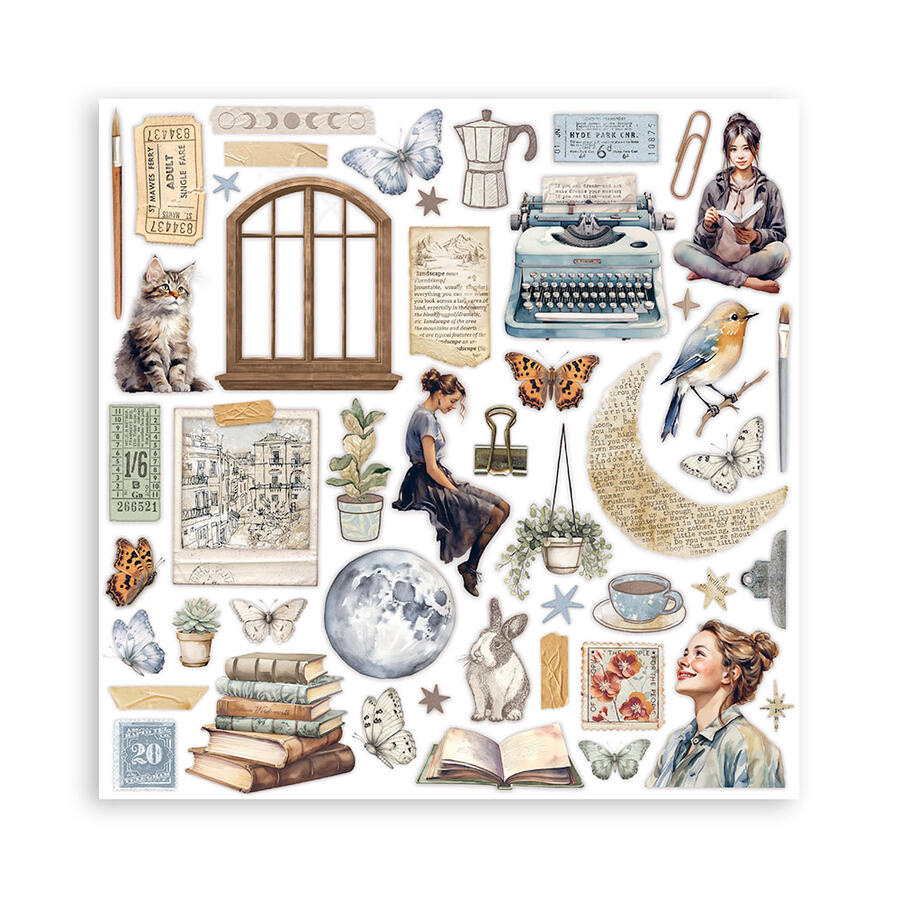 Blocco 10 fogli 20,3 x 20,3 Double Face Secret Diary