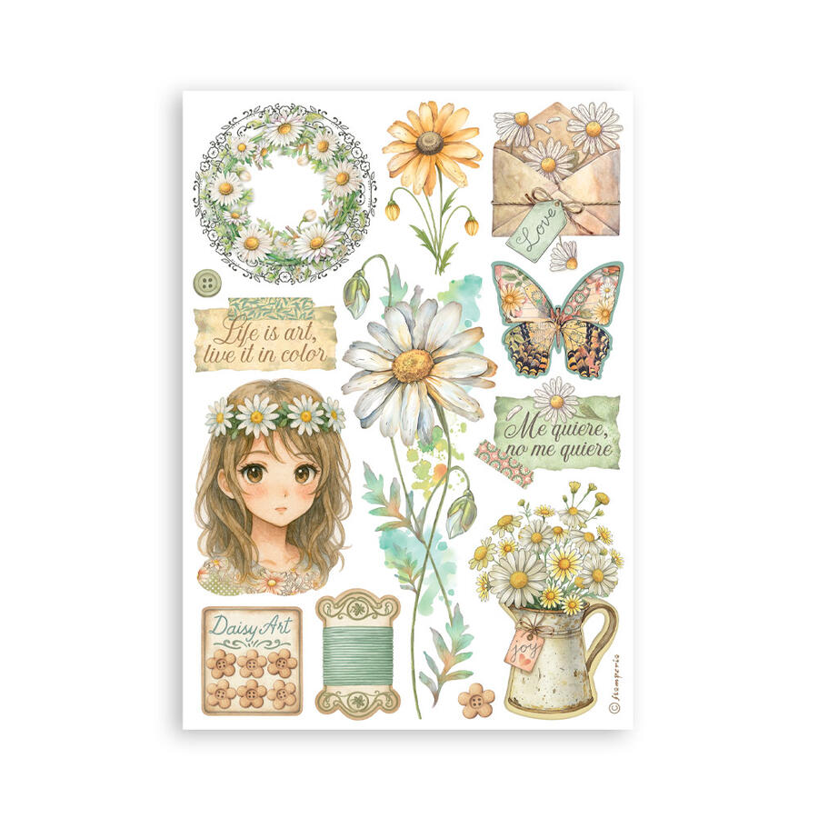 Washi Pad 8 sheets A5 Daisy Art