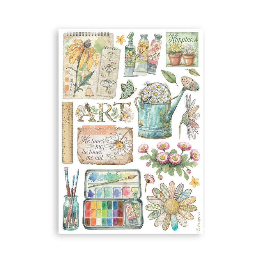 Washi Pad 8 sheets A5 Daisy Art