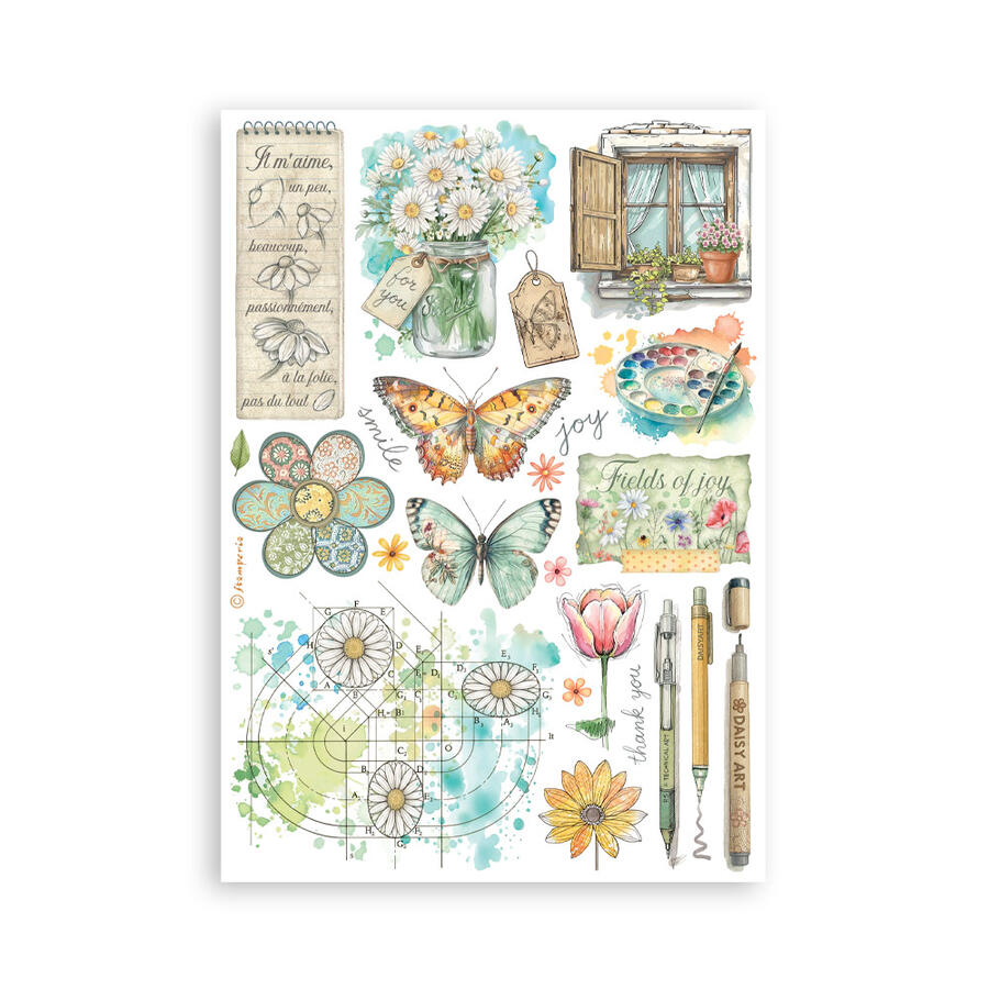 Washi Pad 8 sheets A5 Daisy Art