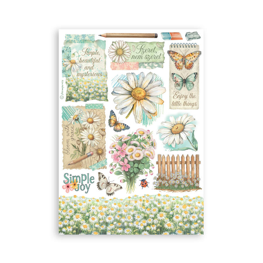 Washi Pad 8 sheets A5 Daisy Art