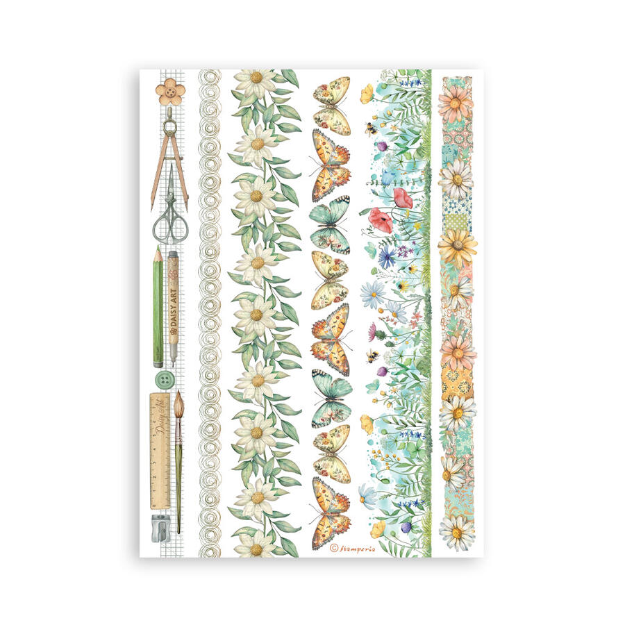 Washi Pad 8 sheets A5 Daisy Art