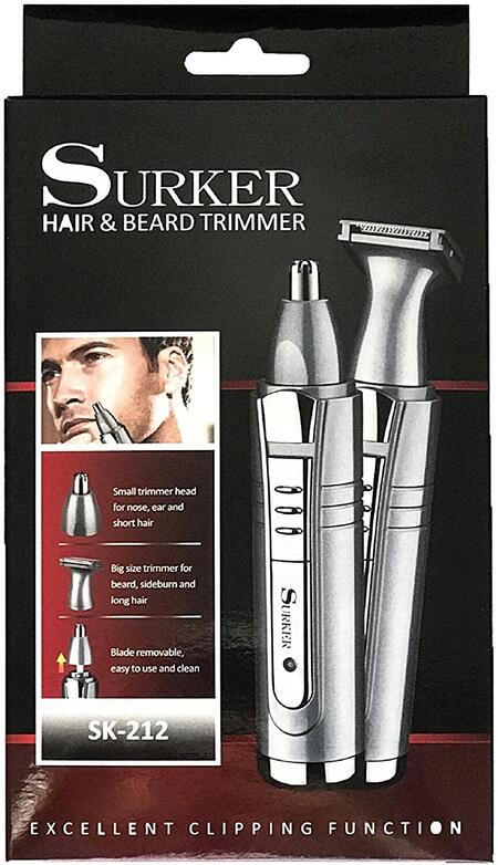 Rasoio 2 IN 1 ricaricabile taglia peli regola sopracciglia naso basette batteria