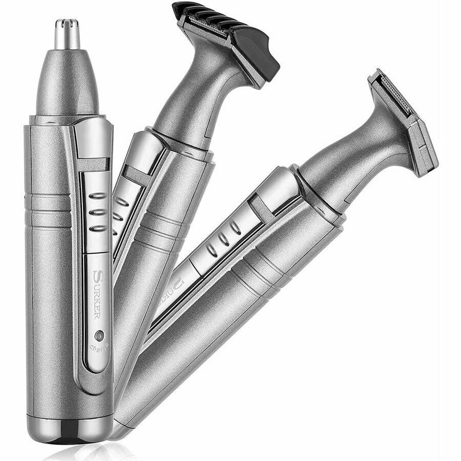 Rasoio 2 IN 1 ricaricabile taglia peli regola sopracciglia naso basette batteria