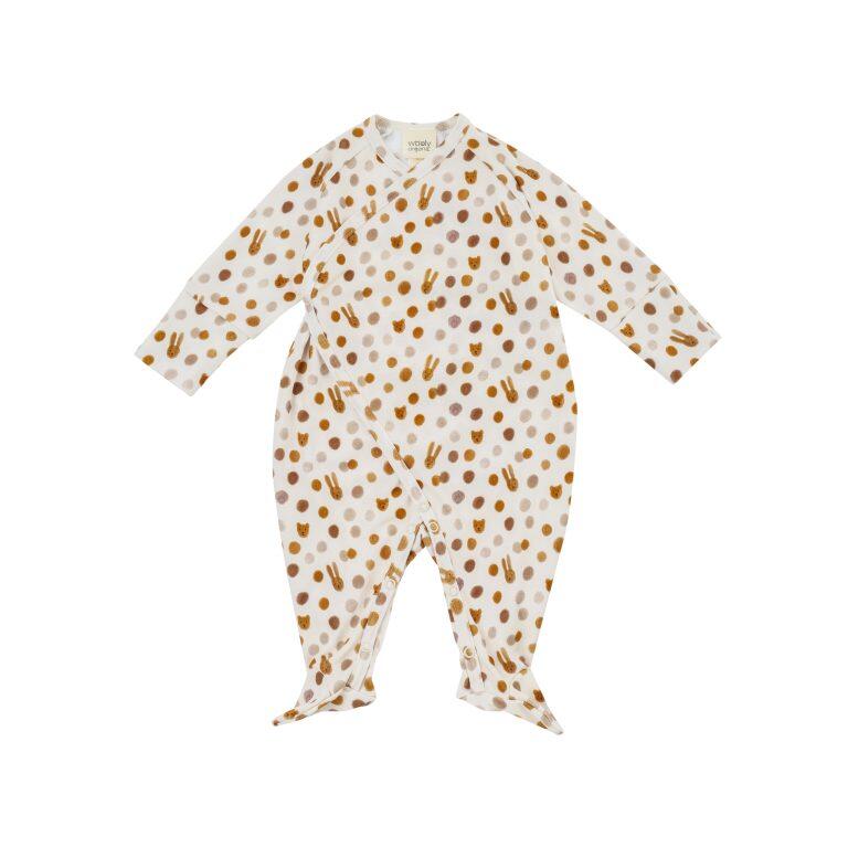 Tutina Avvolgente in Cotone Bio GOTS – Small Caramel Dots