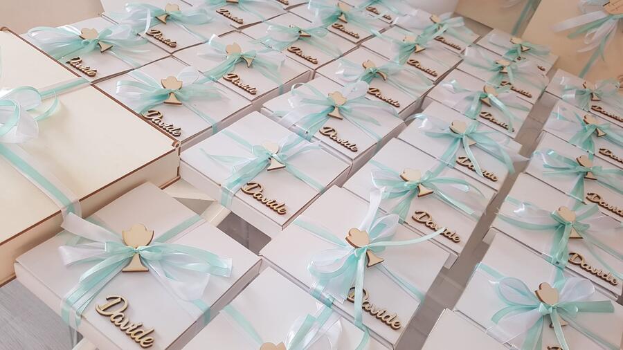 TAU Calendario perpetuo portachiave o calamite portachiave legno+ degustazione confetti 