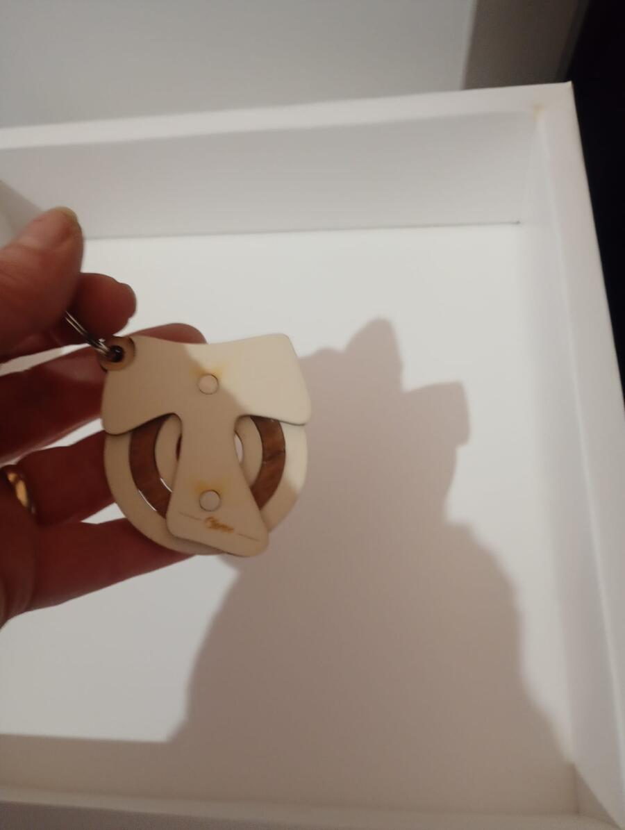 TAU Calendario perpetuo portachiave o calamite portachiave legno+ degustazione confetti 