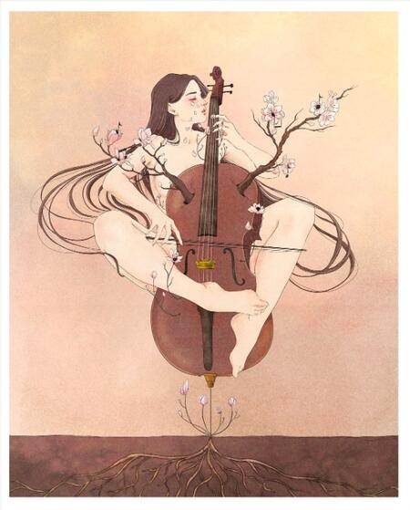 GIULIA ROSA - STAMPA ARTISTICA  30x40 cm: The Cello song