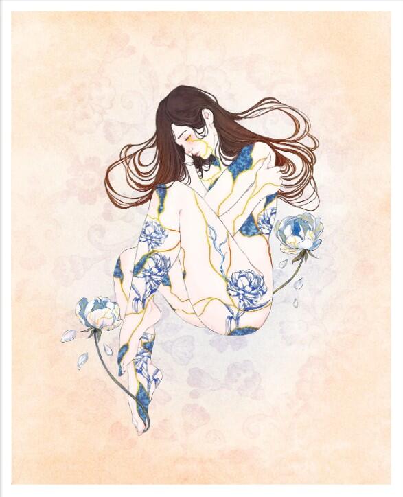 GIULIA ROSA - STAMPA ARTISTICA  30x40 cm: I'm my Kintsugi