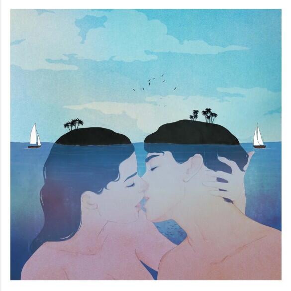 GIULIA ROSA - STAMPA ARTISTICA  30x30 cm: We are islands