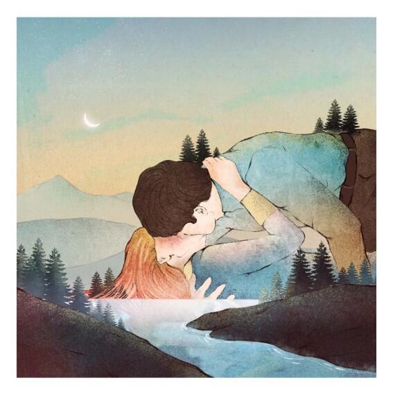 GIULIA ROSA - STAMPA ARTISTICA  30x30 cm: Mountain Lovers