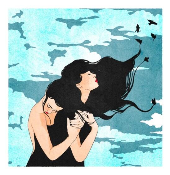 GIULIA ROSA - STAMPA ARTISTICA  30x30 cm: Sister