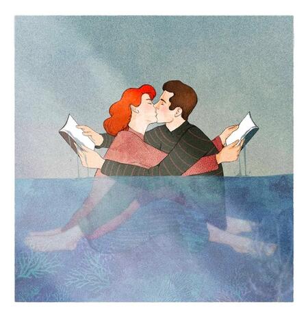 GIULIA ROSA - STAMPA ARTISTICA  30x30 cm: Open book