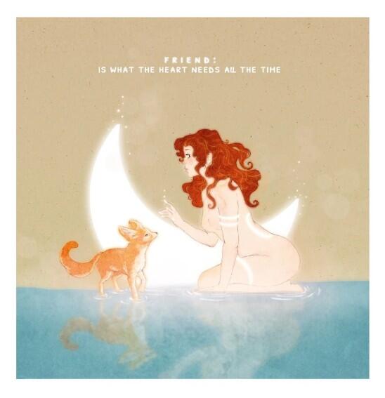 GIULIA ROSA - STAMPA ARTISTICA  30x30 cm: Friend: is what the heart needs all the time