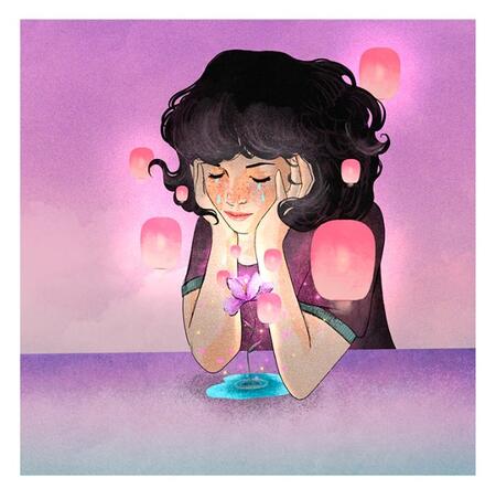 GIULIA ROSA - STAMPA ARTISTICA  30x30 cm: It's ok to feel sad