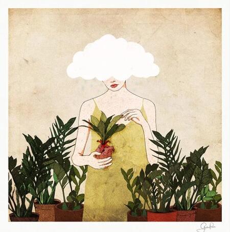 GIULIA ROSA - STAMPA ARTISTICA  30x30 cm: Hearth