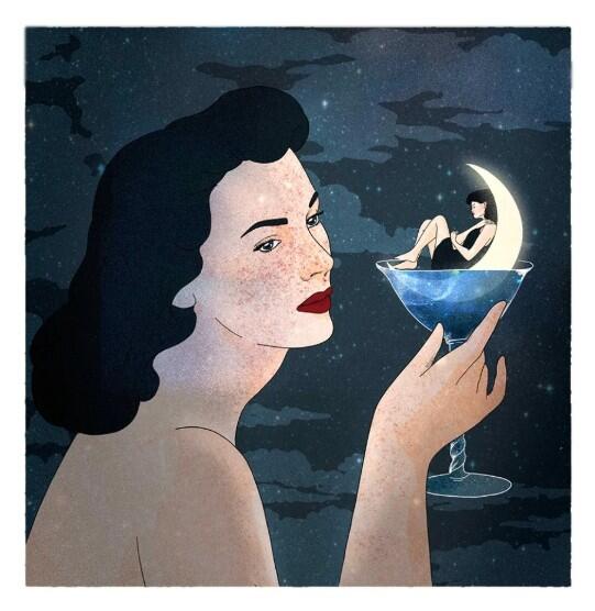 GIULIA ROSA - STAMPA ARTISTICA  30x30 cm: The night