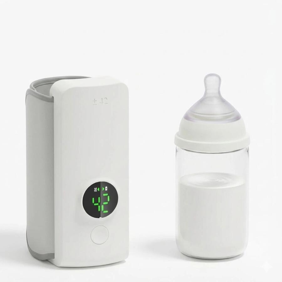 SCALDABIBERON PORTATILE USB SENZA FILI DA VIAGGIO DIGITALE LATTE BIBERON NEONATI