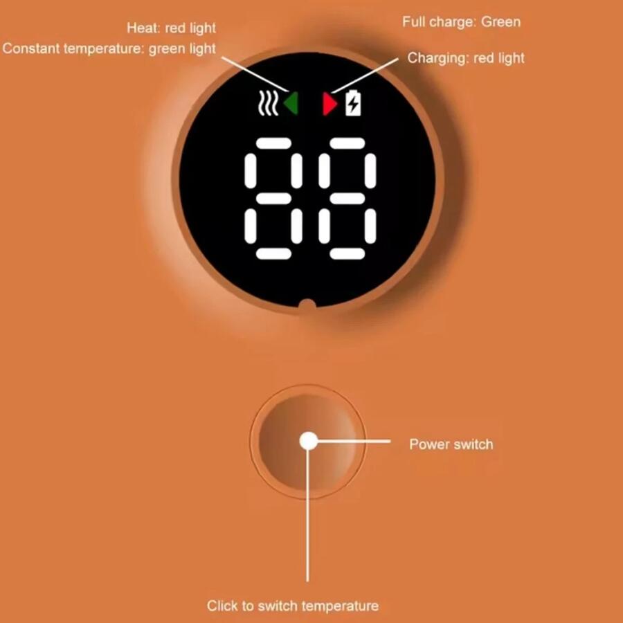 SCALDABIBERON PORTATILE USB SENZA FILI DA VIAGGIO DIGITALE LATTE BIBERON NEONATI