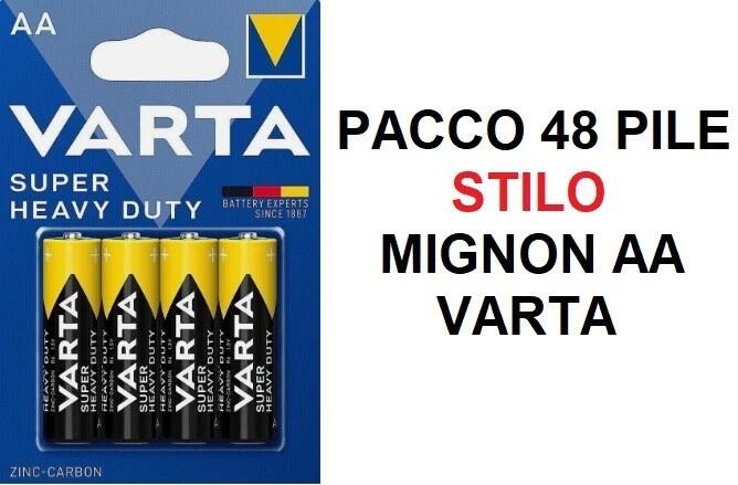 48 PILE BATTERIE VARTA AA STILO SUPER LIFE BATTERIA GIOCATTOLO QUALSIASI USO