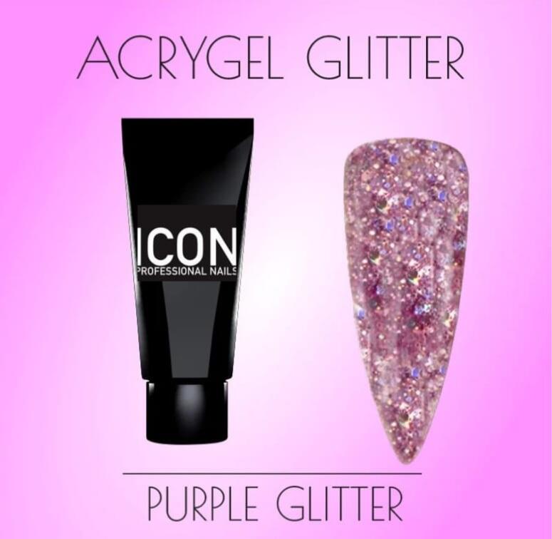 Acrygel Purple Glitter 60ml