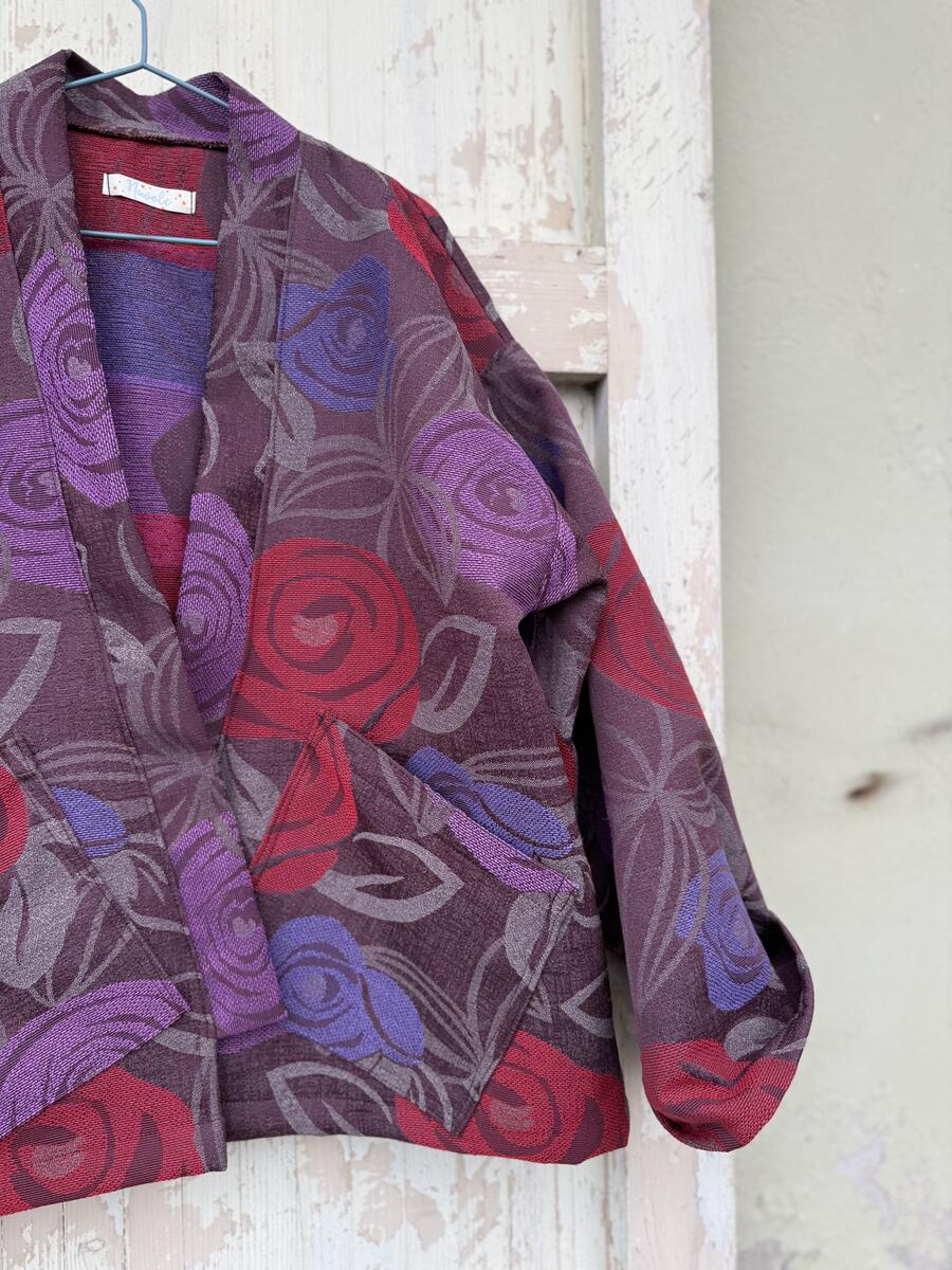 Kimono base marrone/viola