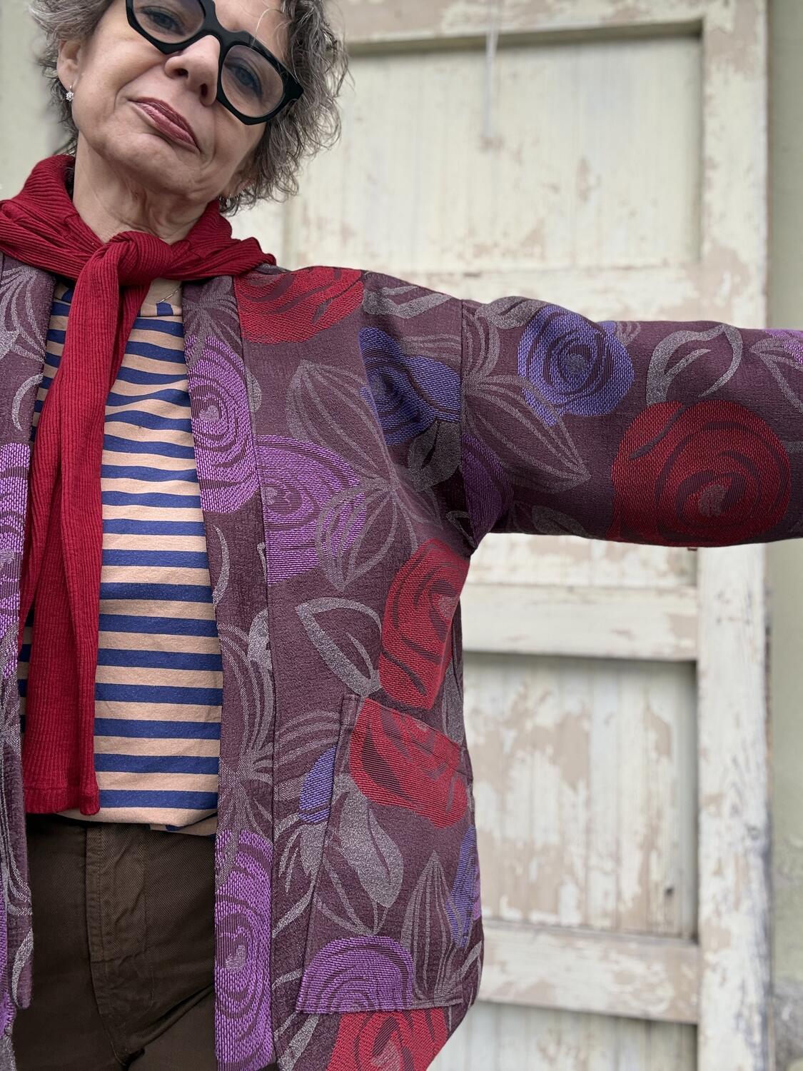 Kimono base marrone/viola