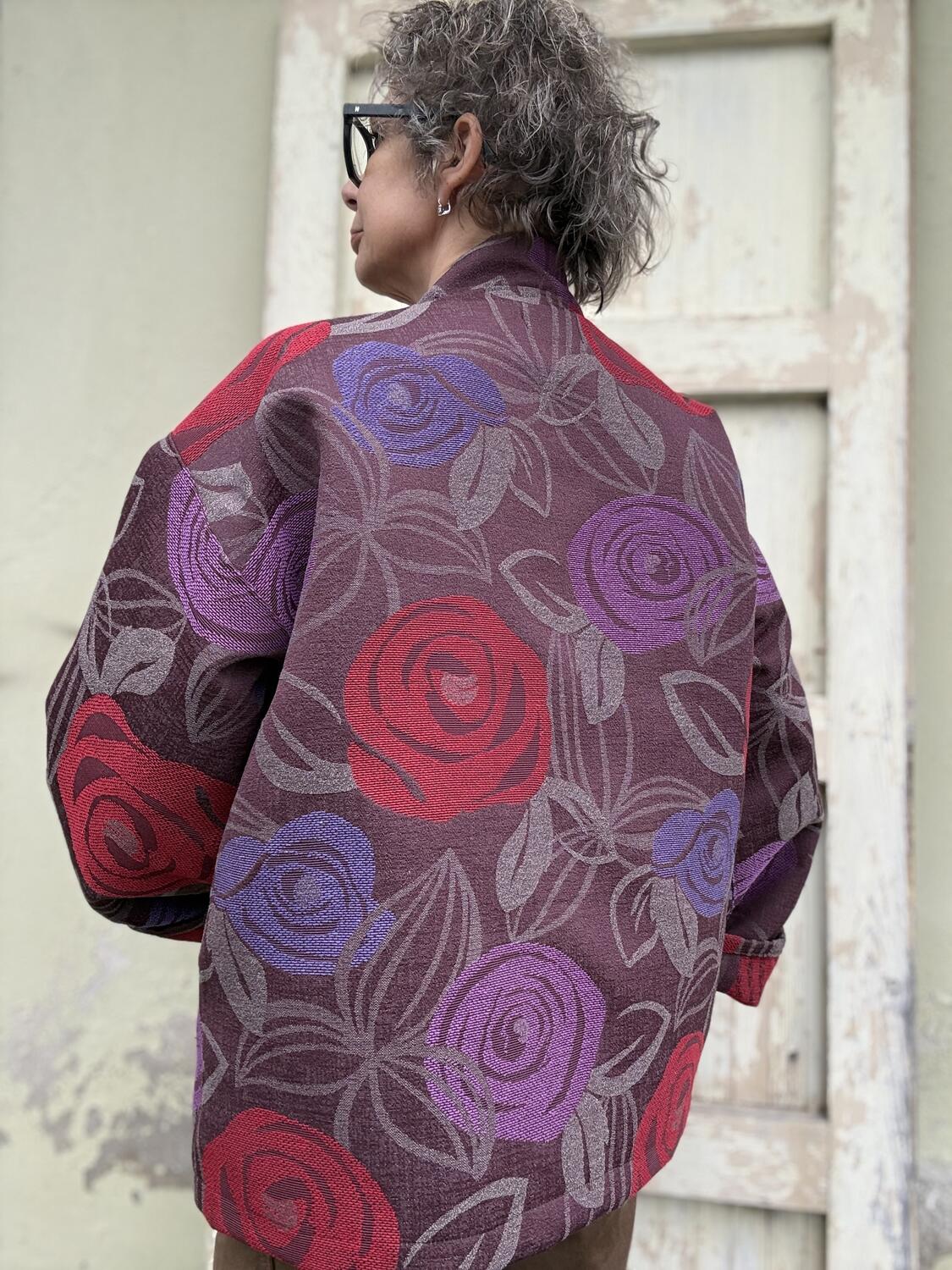 Kimono base marrone/viola