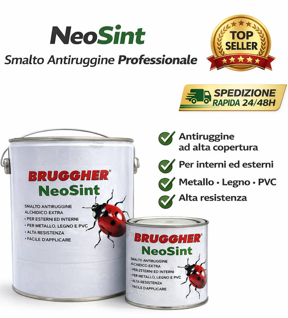 Smalto Sintetico Antiruggine Neosint Per Metallo, Legno, PVC, Termosifoni ( LT 0,75 )