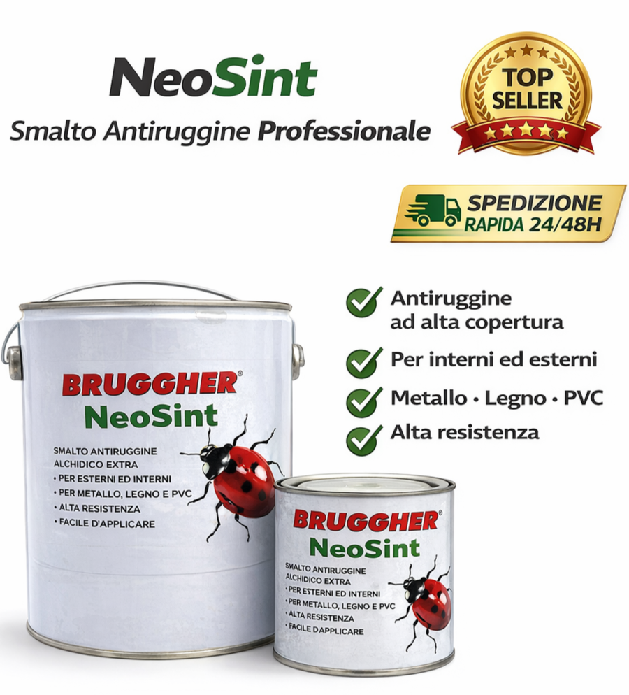 Smalto Sintetico Antiruggine Neosint Per Metallo, Legno, PVC, Termosifoni ( LT 0,75 )