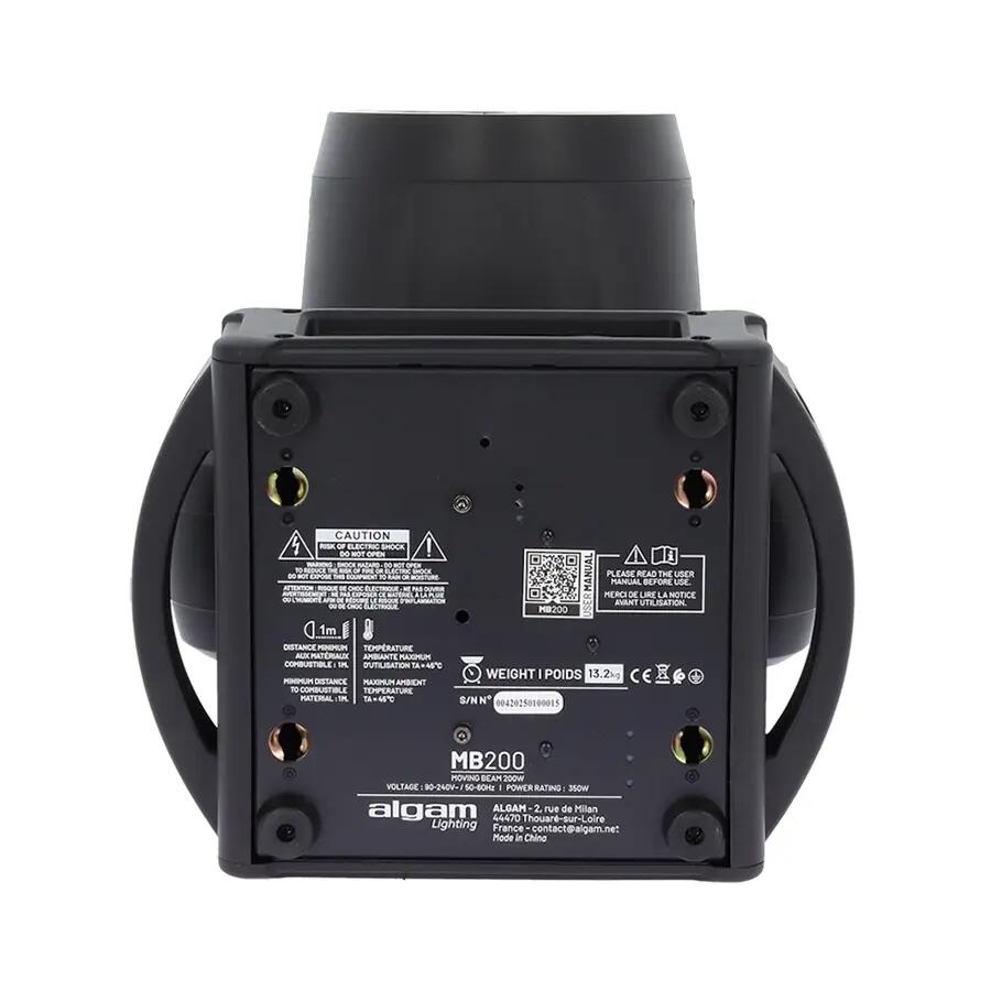 Algam Lighting MB200 Beam Testa Mobile 200W + Ring RGB