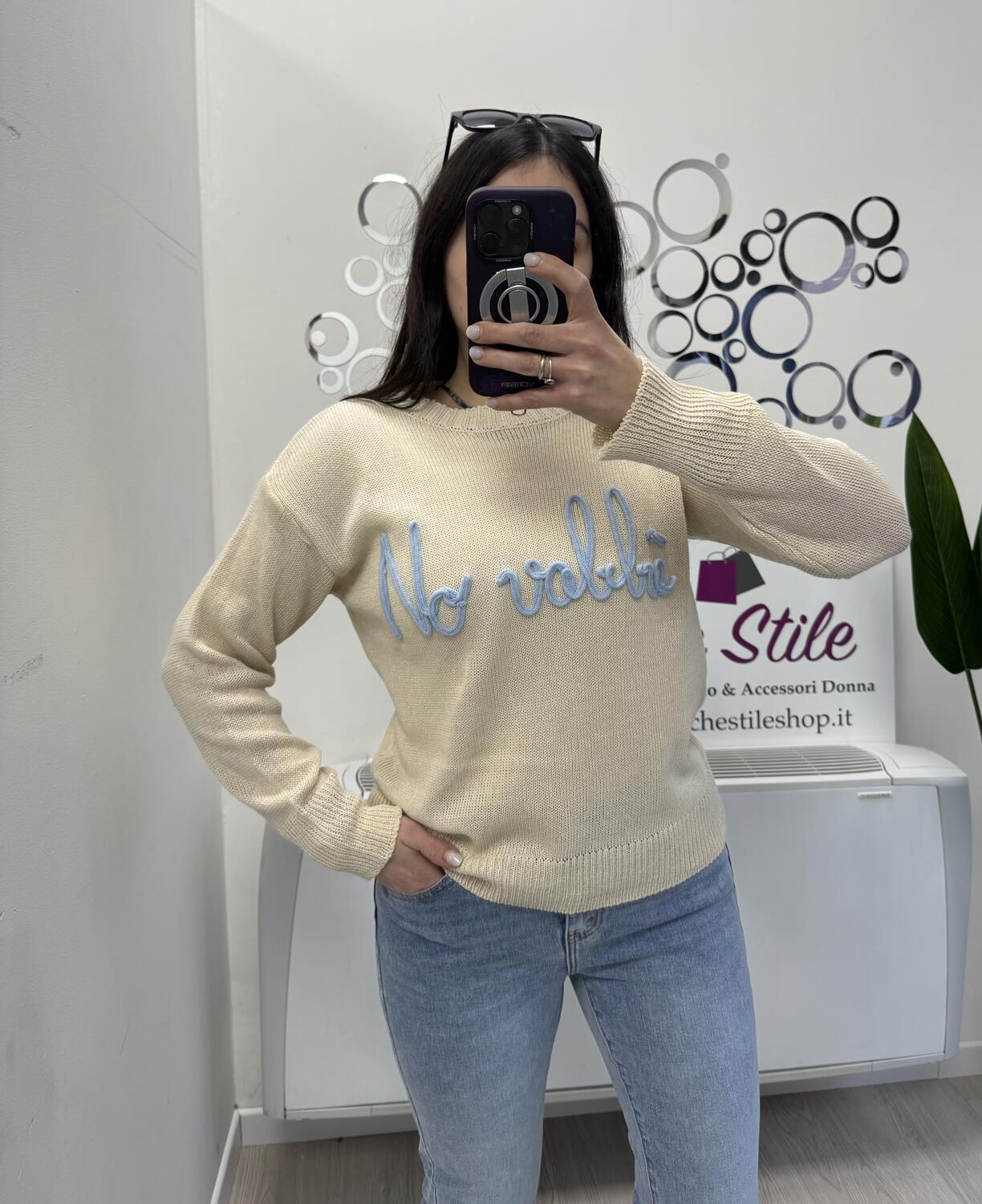 NOVITÀ Pull No vabbé in 100% cotone