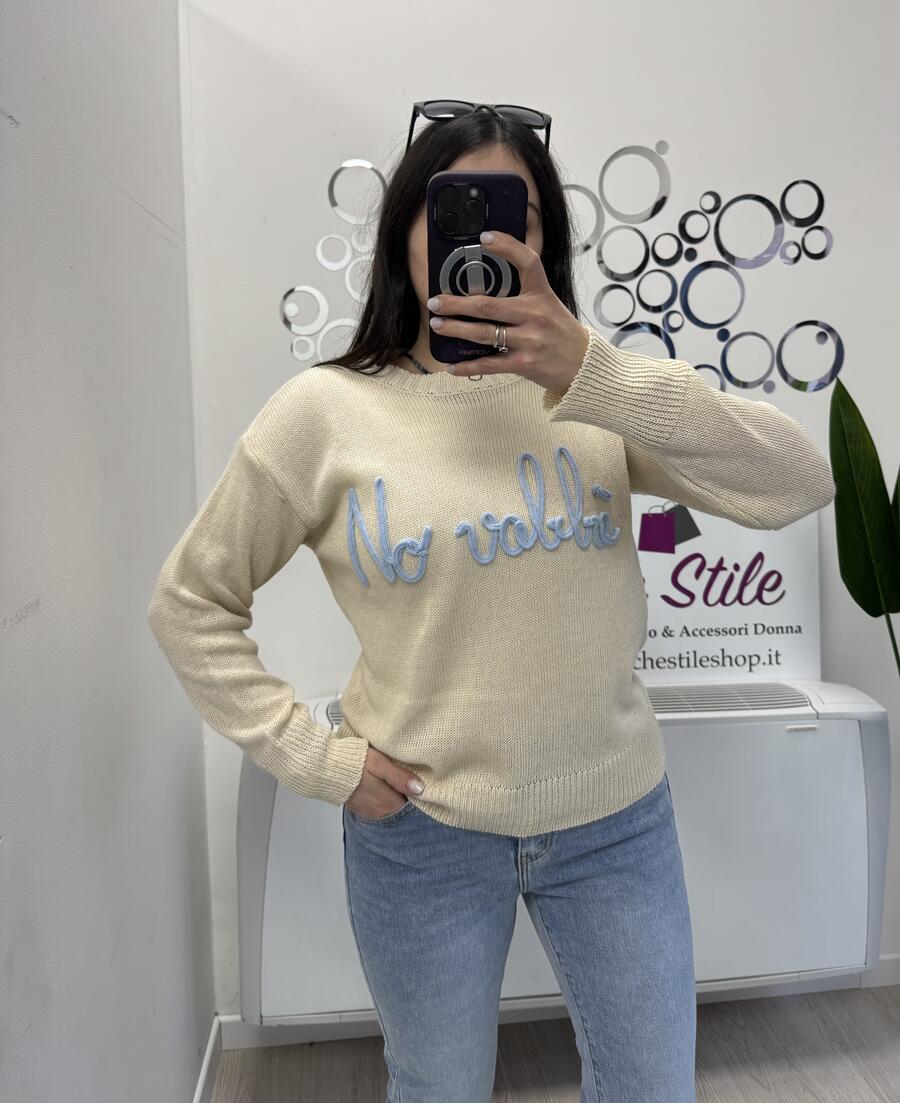 NOVITÀ Pull No vabbé in 100% cotone