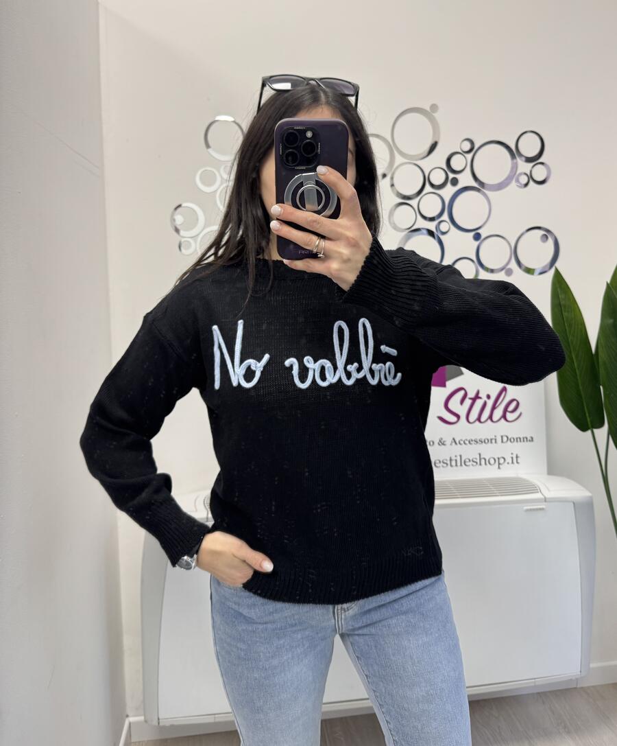 NOVITÀ Pull No vabbé in 100% cotone