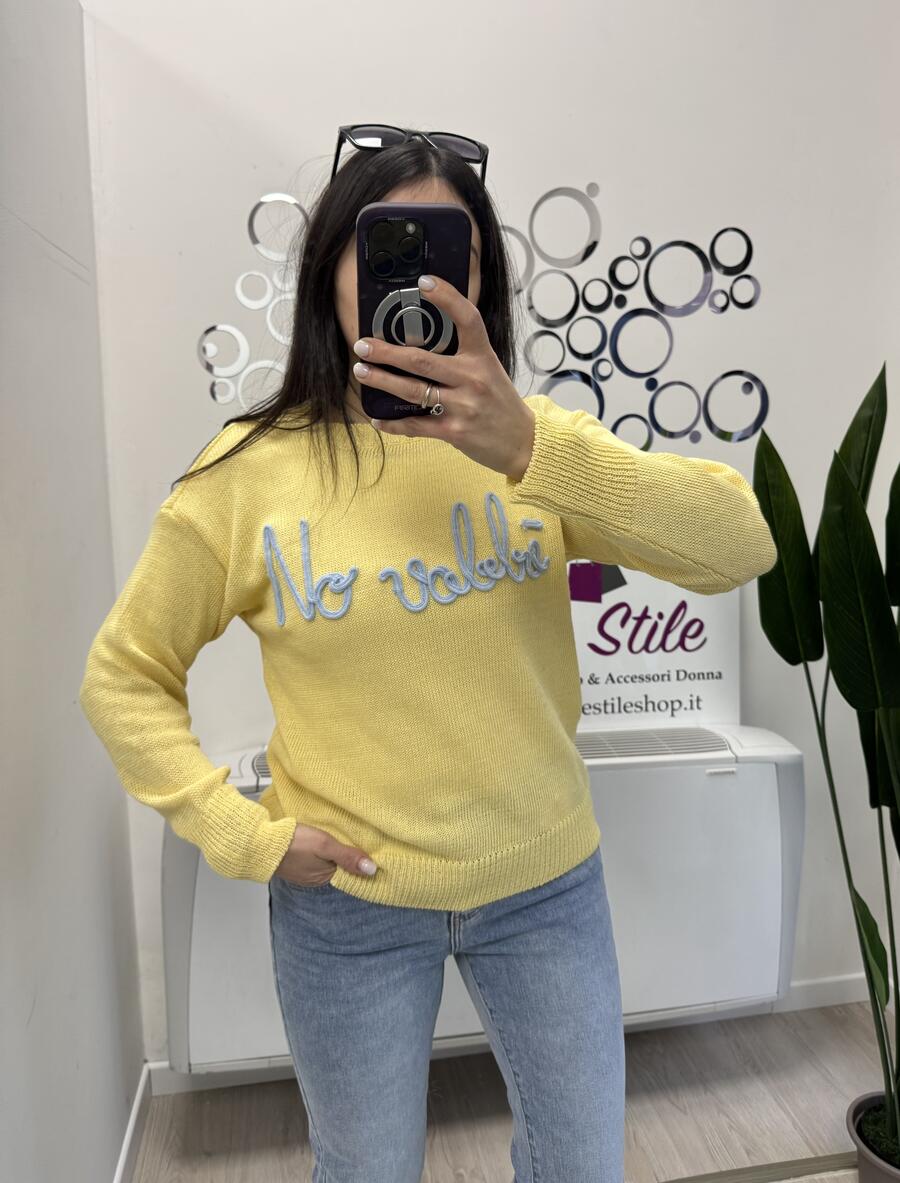 NOVITÀ Pull No vabbé in 100% cotone