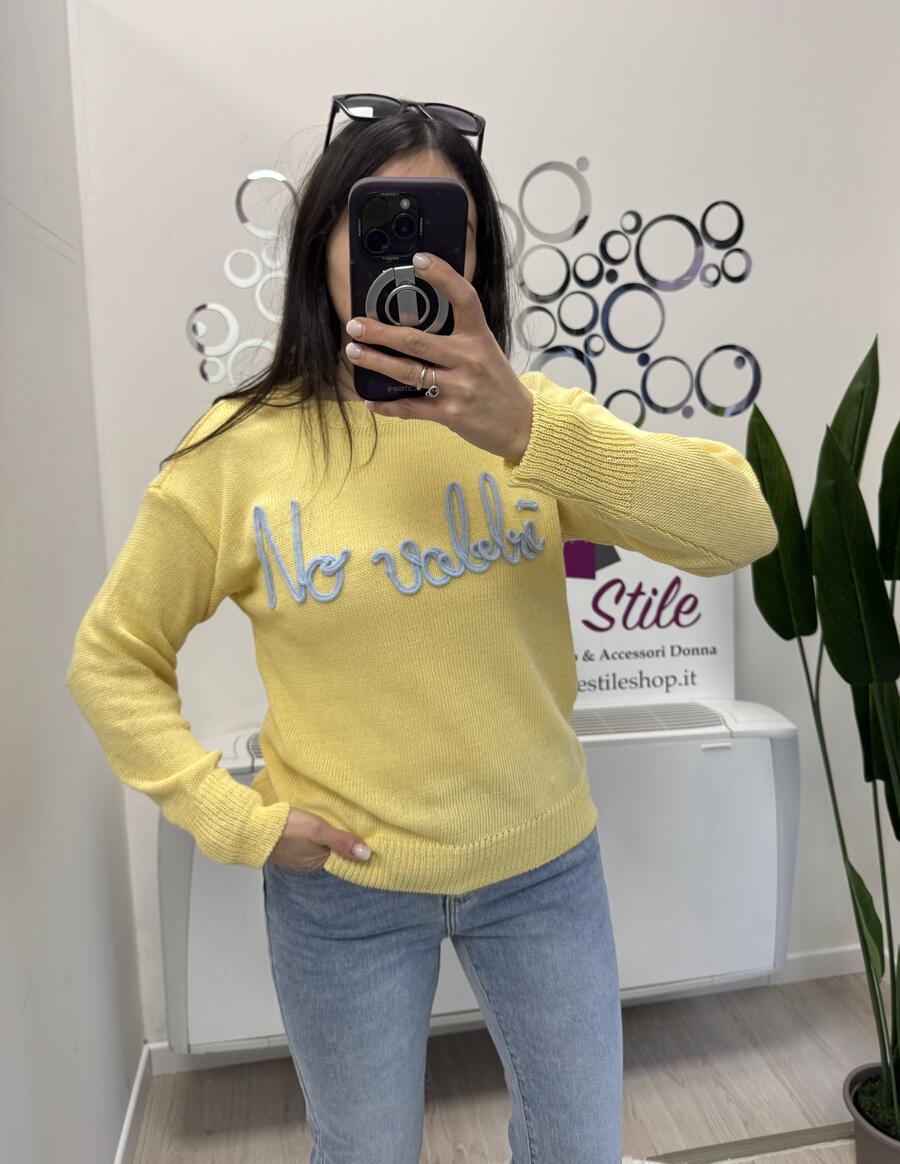 NOVITÀ Pull No vabbé in 100% cotone