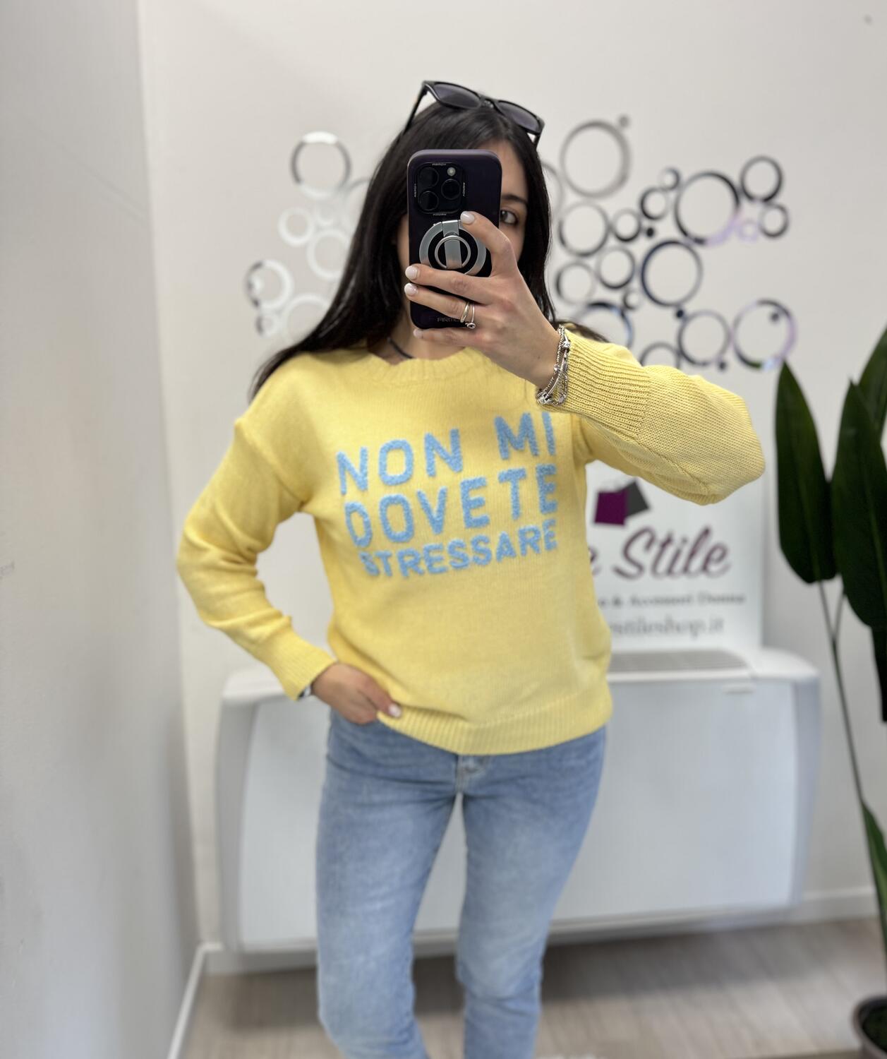 NOVITÀ Pull NON MI DOVETE STRESSARE in 100% cotone